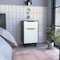 Tuhome Kaia Z Nightstand, One Drawer, One Cabinet, Four Legs, Superior Top, Smokey Oak/White CIB7915 - alternate 3